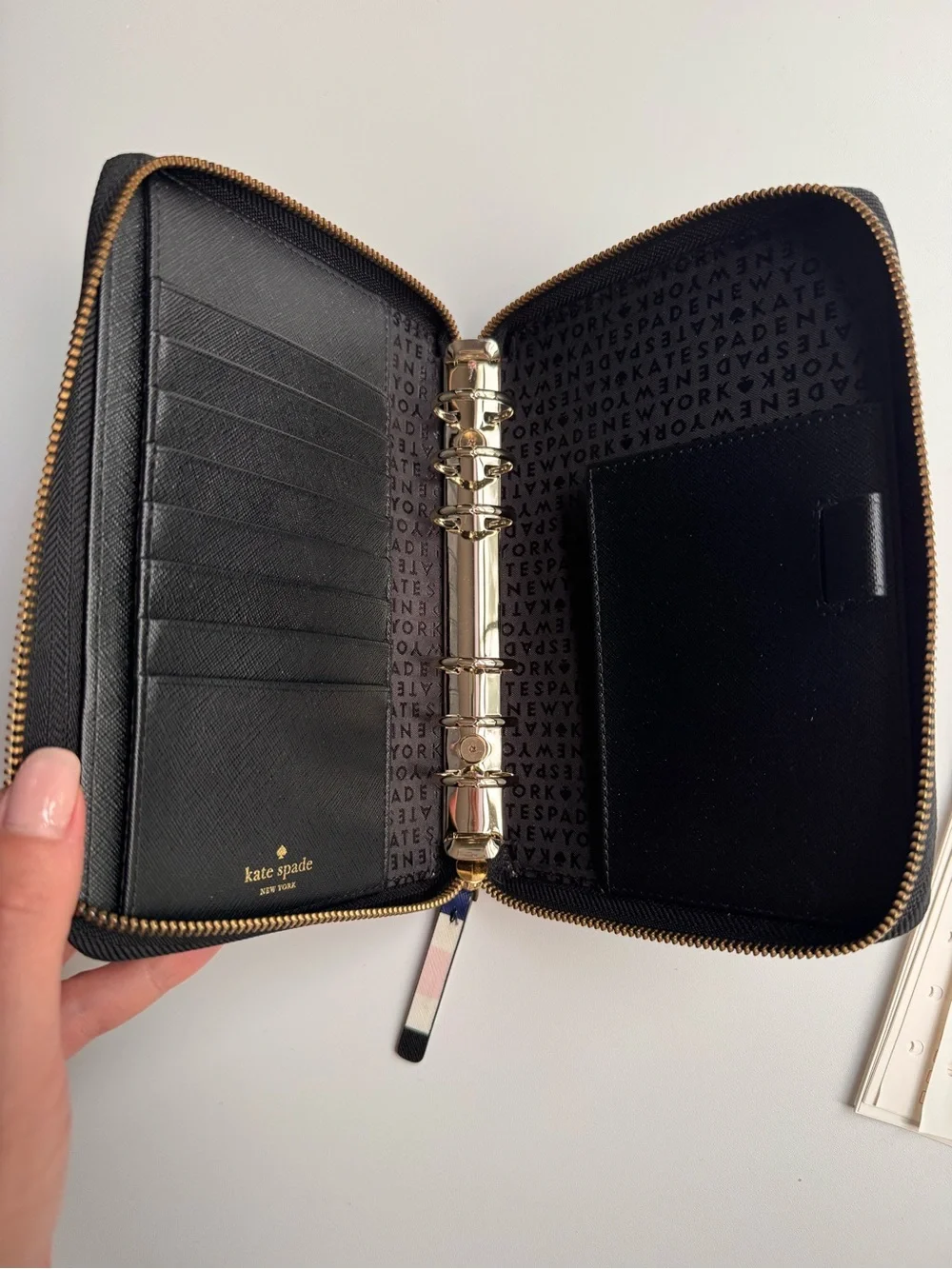 Kate Spade Striped Zip Around Organizer Wallet
